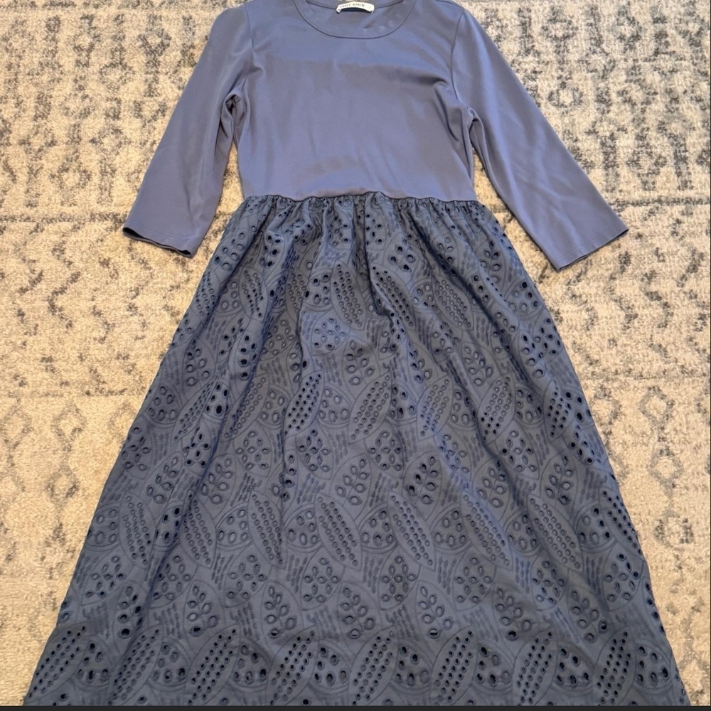 Grace Karin Long Sleeve Blue Lace Dress